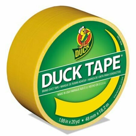 SHURTECH BRANDS Duck, COLORED DUCT TAPE, 3in CORE, 1.88in X 20 YDS, YELLOW 1304966
